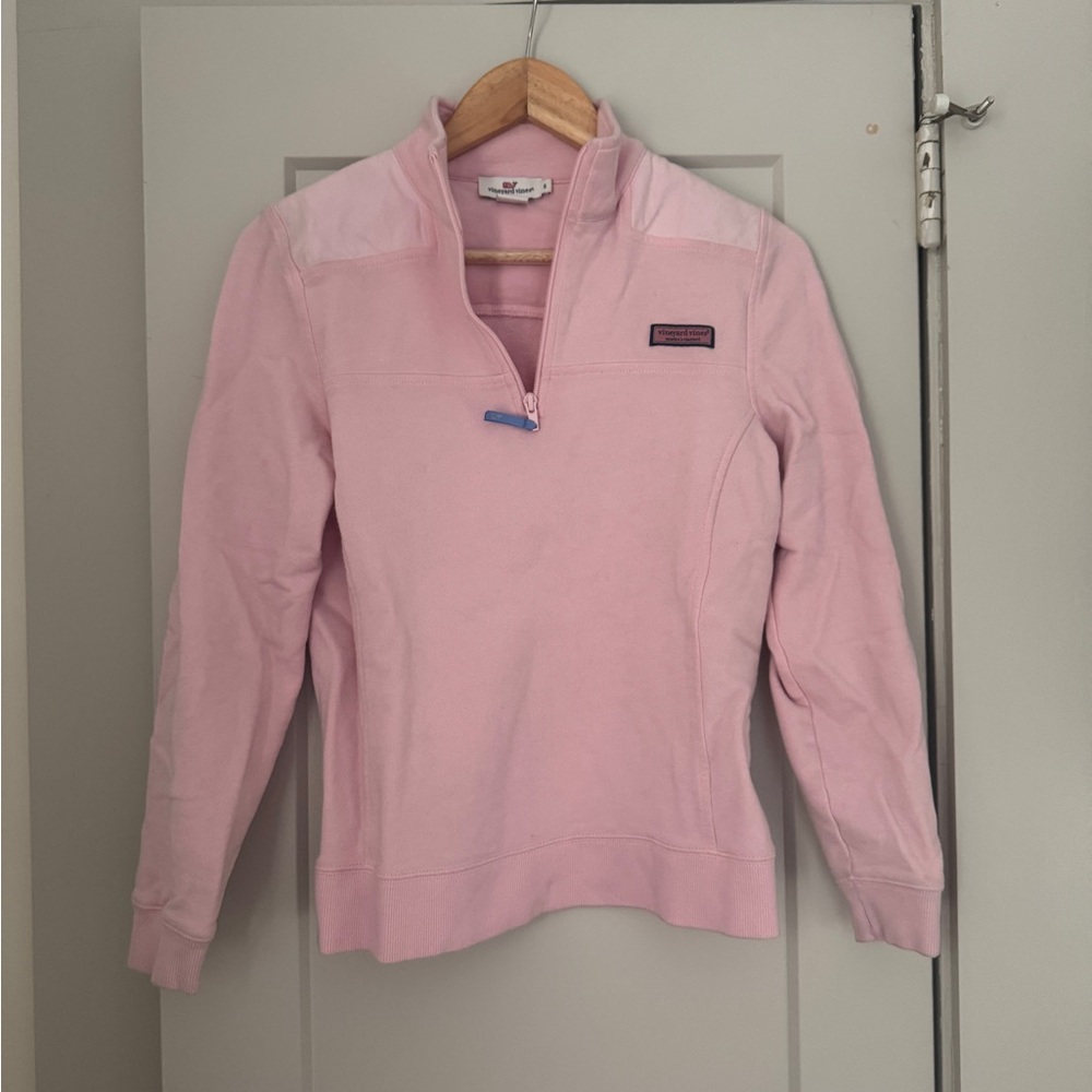 Vineyard Vines Pink Half-Zip Sweater